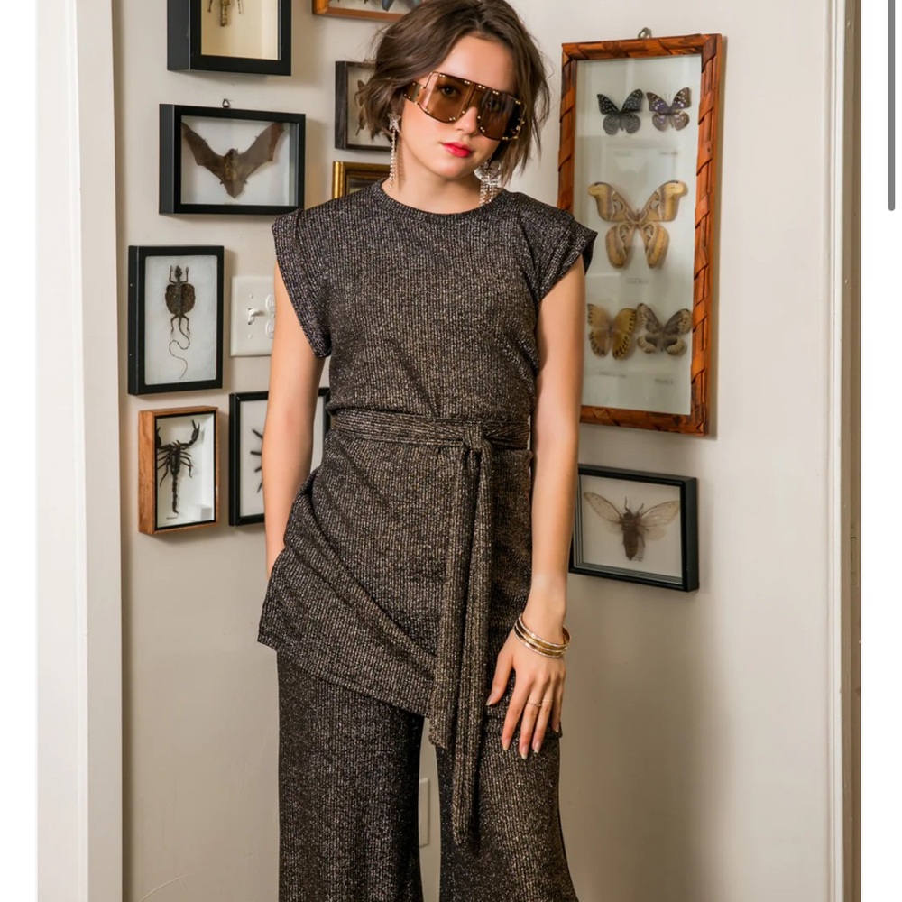 Jennafer Grace Gold Aura Tunic & Palazzo pants